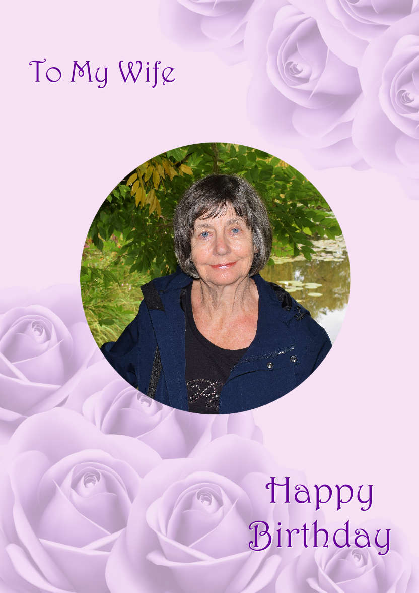 Purple Roses Background - card made with Crafty Bob's Card Creator