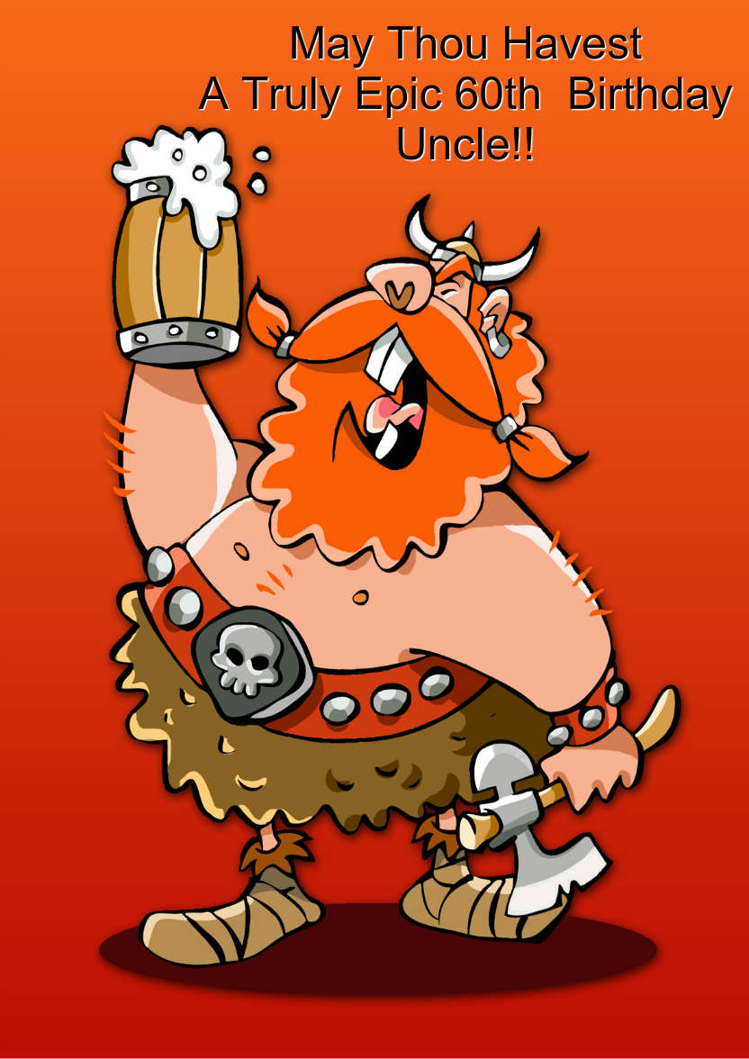 Viking Celebration Card - card made with Crafty Bob's Card Creator