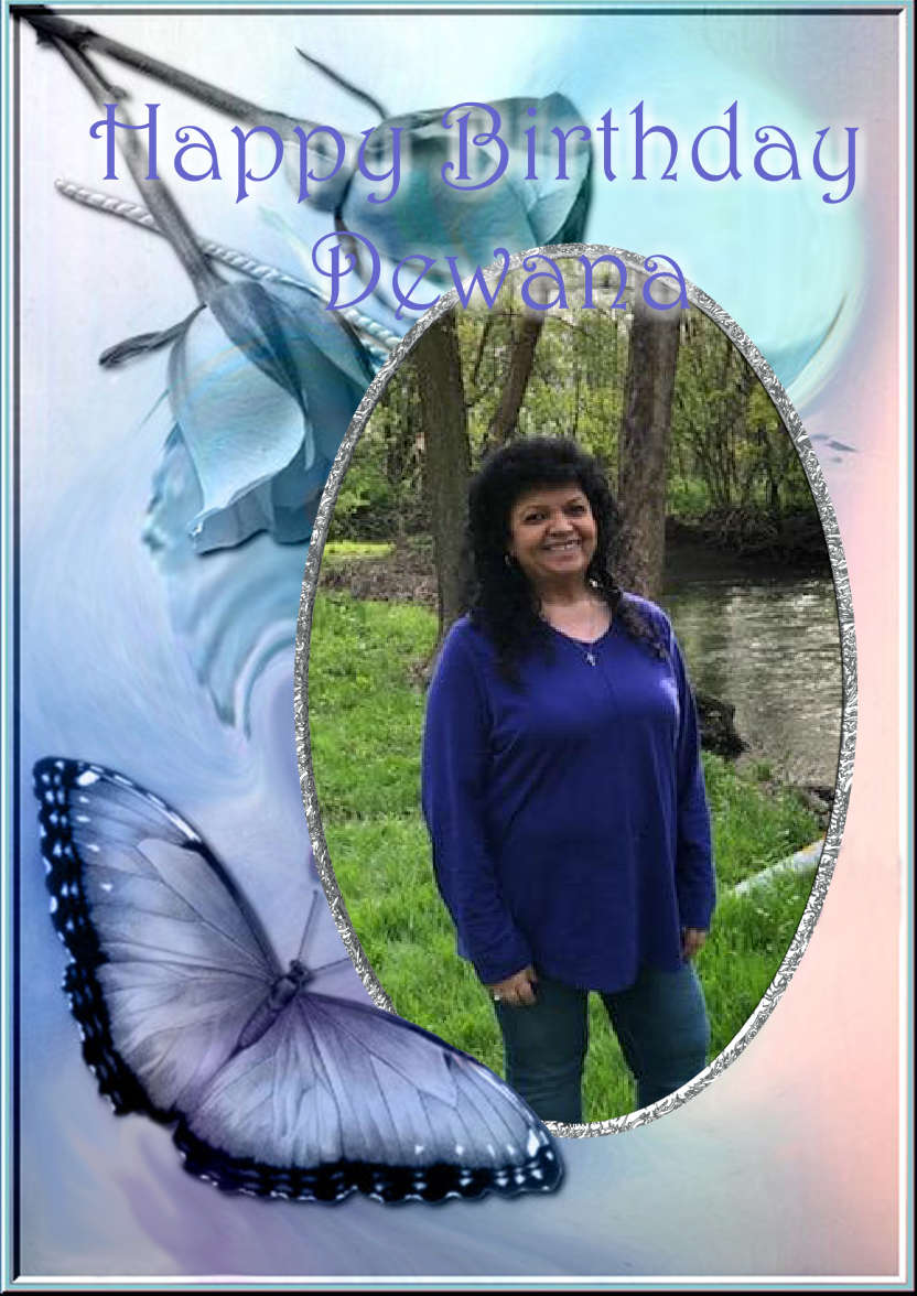 Happy Birthday - Roses and Butterfly - card made with Crafty Bob's Card Creator