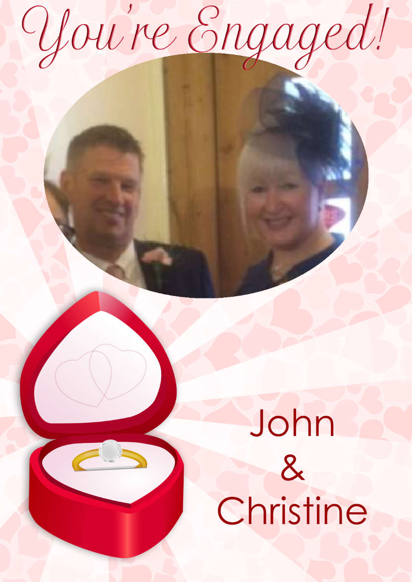 You're Engaged Photo Card - card made with Crafty Bob's Card Creator