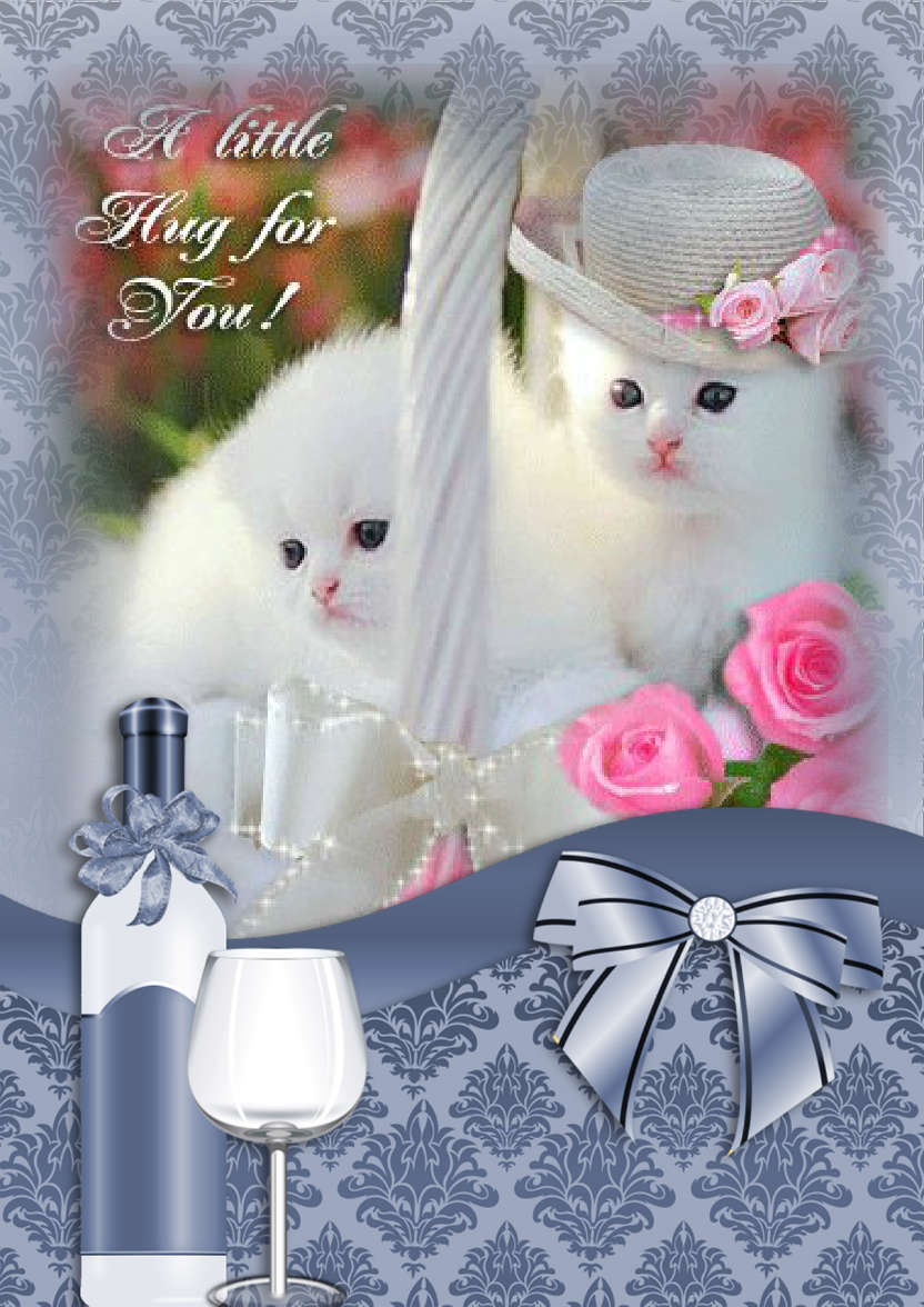 Blue Delights - card made with Crafty Bob's Card Creator