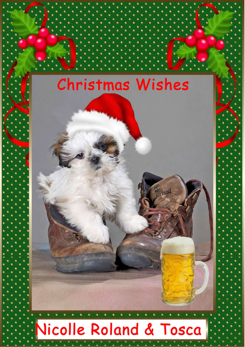 Pup in Boot - card made with Crafty Bob's Card Creator