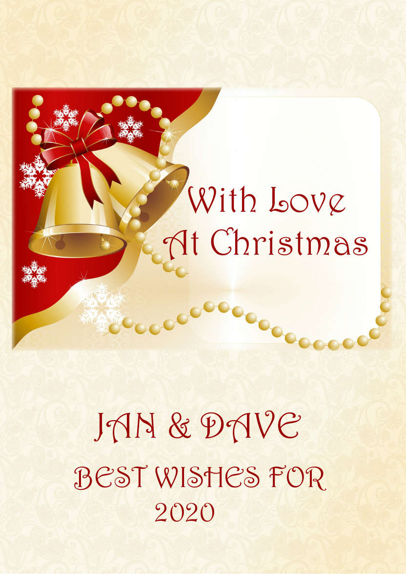 Jingle Bells Christmas Card - card made with Crafty Bob's Card Creator