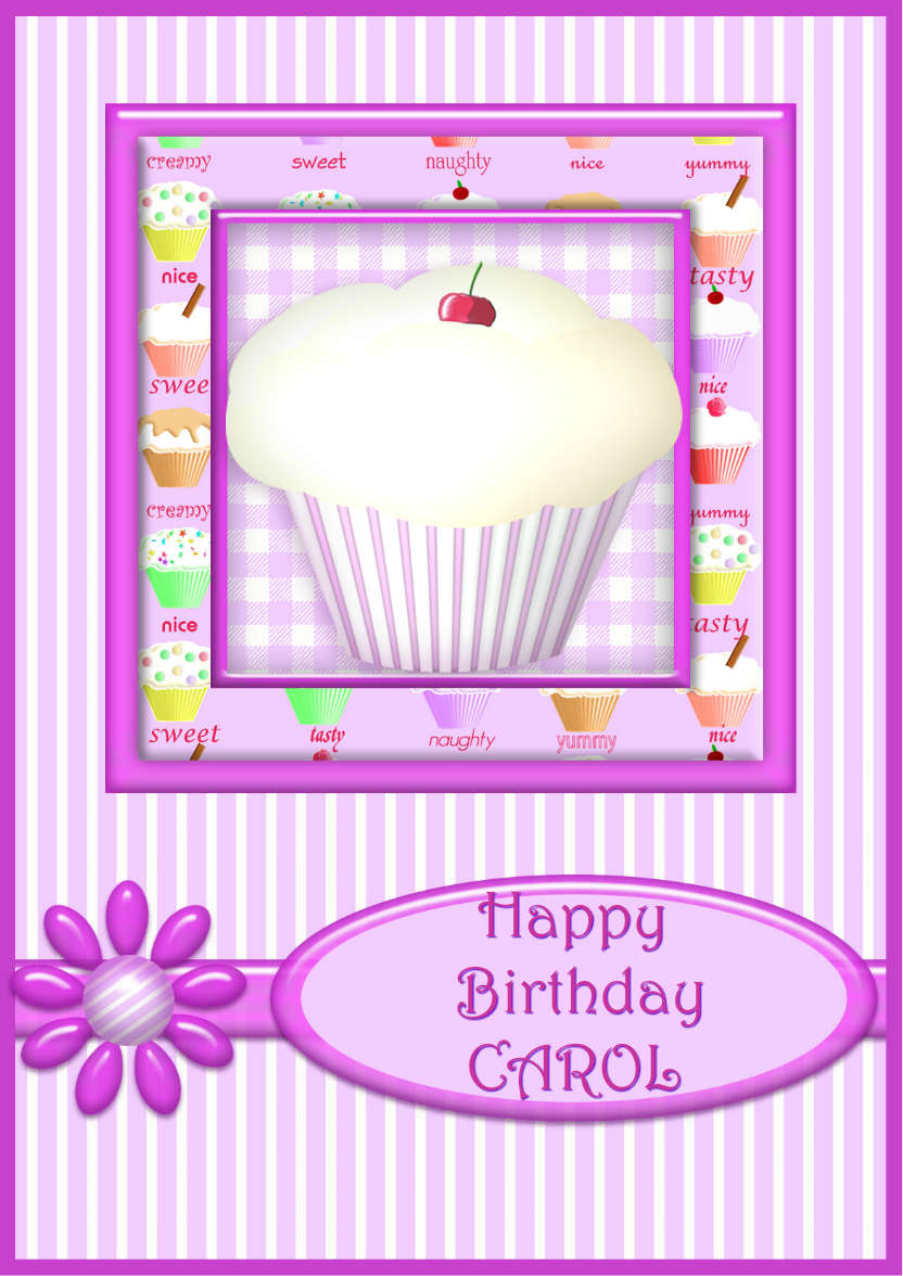 Cupcake - card made with Crafty Bob's Card Creator