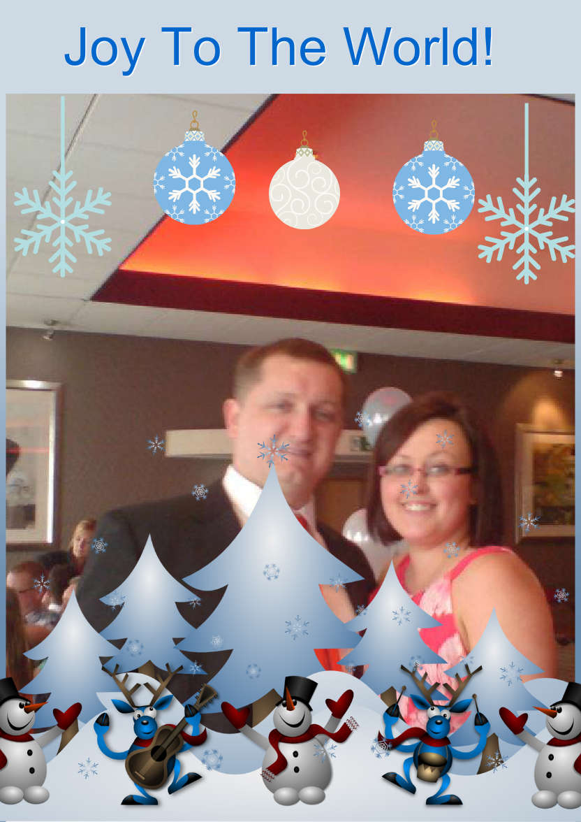 Dancing Christmas Friends - card made with Crafty Bob's Card Creator