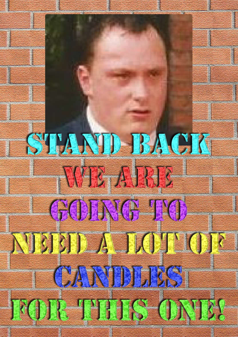 Stand Back Humorous Aperture Birthday Card - card made with Crafty Bob's Card Creator