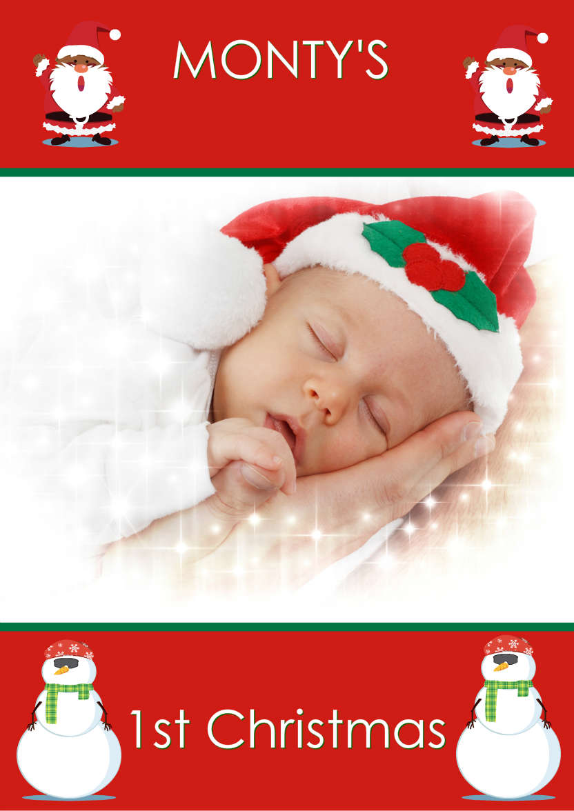Baby's First Christmas - card made with Crafty Bob's Card Creator