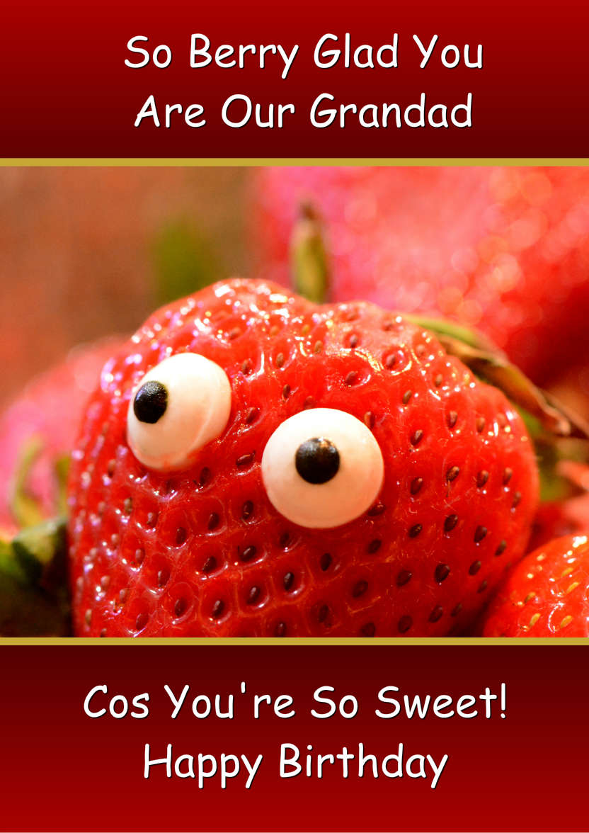 Mad Strawberry Card - card made with Crafty Bob's Card Creator