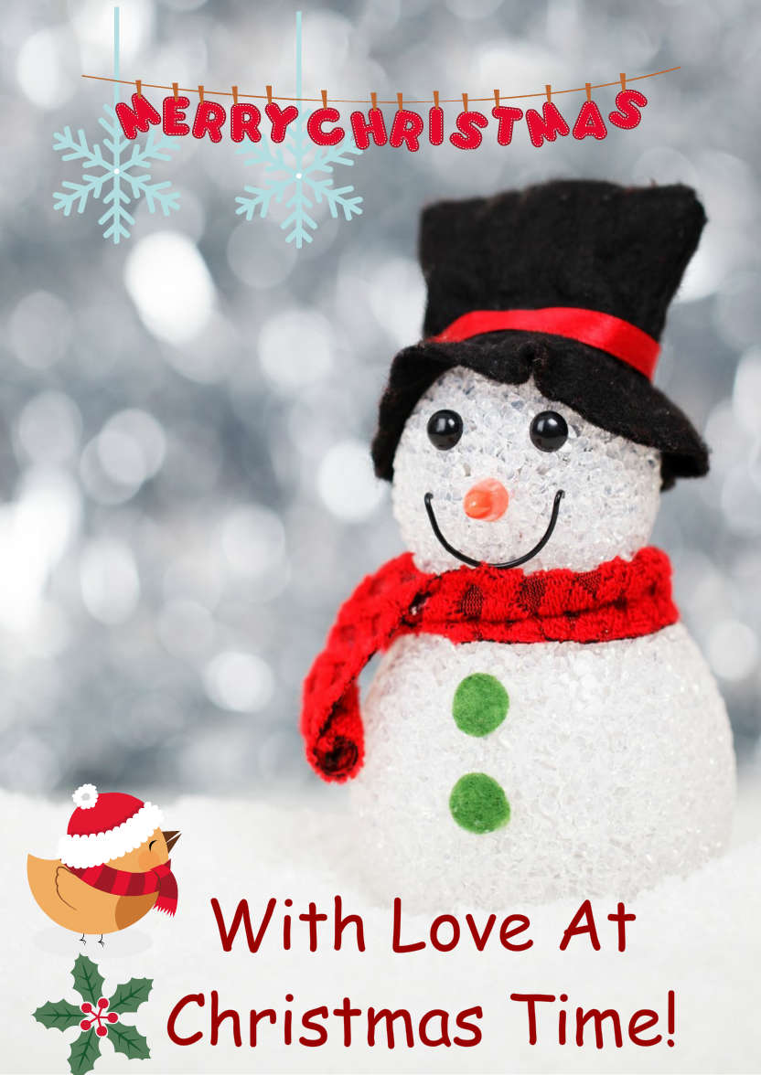 Cute Snowman - card made with Crafty Bob's Card Creator