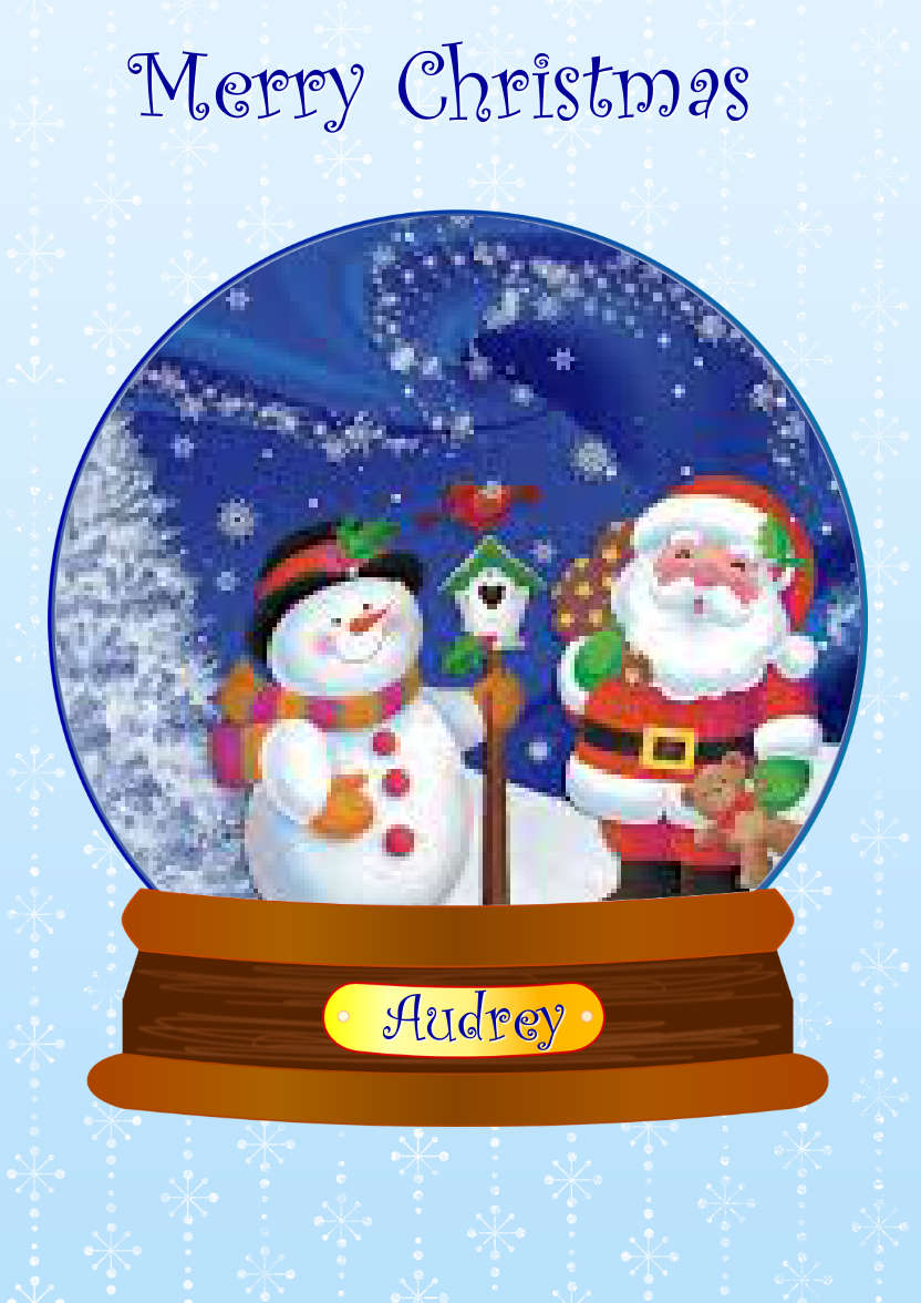 Christmas Snow Globe Photo Card - card made with Crafty Bob's Card Creator