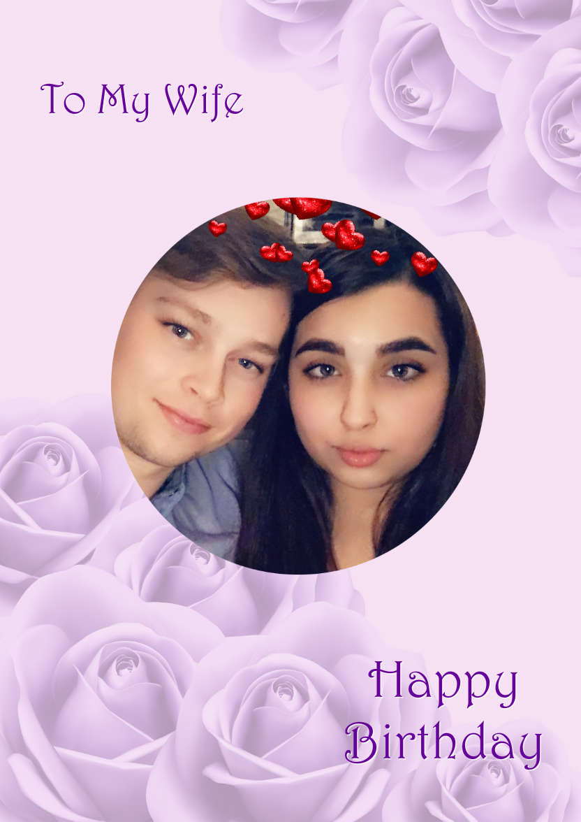 Purple Roses Background - card made with Crafty Bob's Card Creator