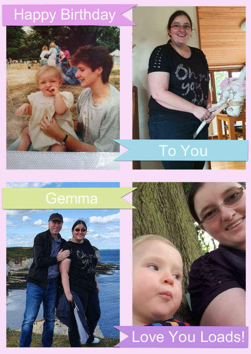 Pastel Flags Multi Photo Card - card made with Crafty Bob's Card Creator