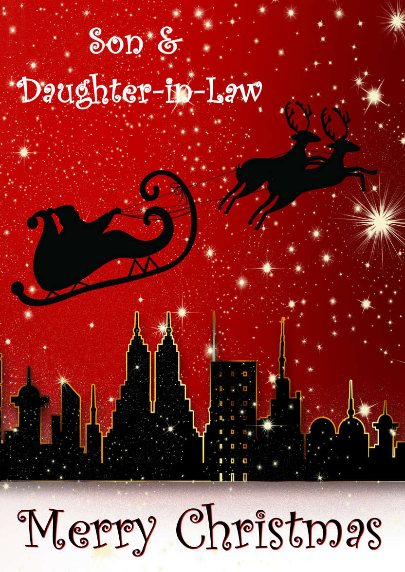 Christmas Silhouette City Scene - card made with Crafty Bob's Card Creator