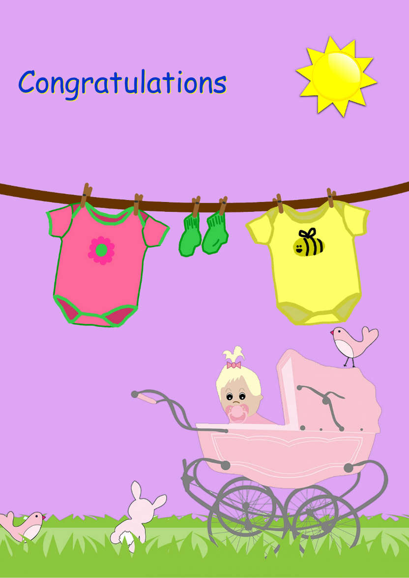 Baby - card made with Crafty Bob's Card Creator