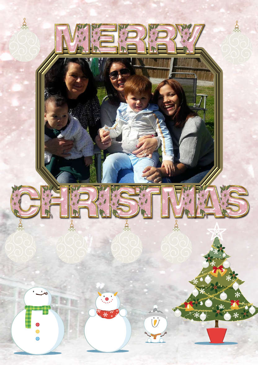 Christmas Word Frame - card made with Crafty Bob's Card Creator