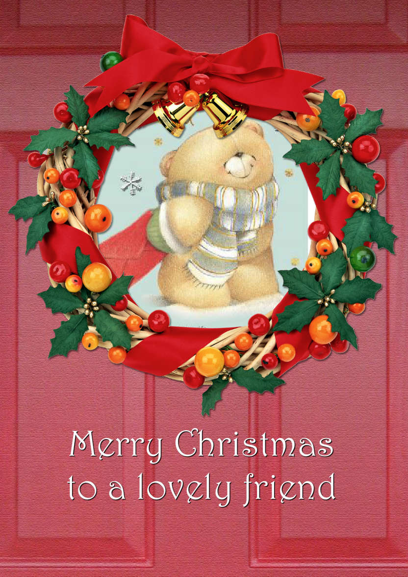 Christmas Door Photo Card - card made with Crafty Bob's Card Creator