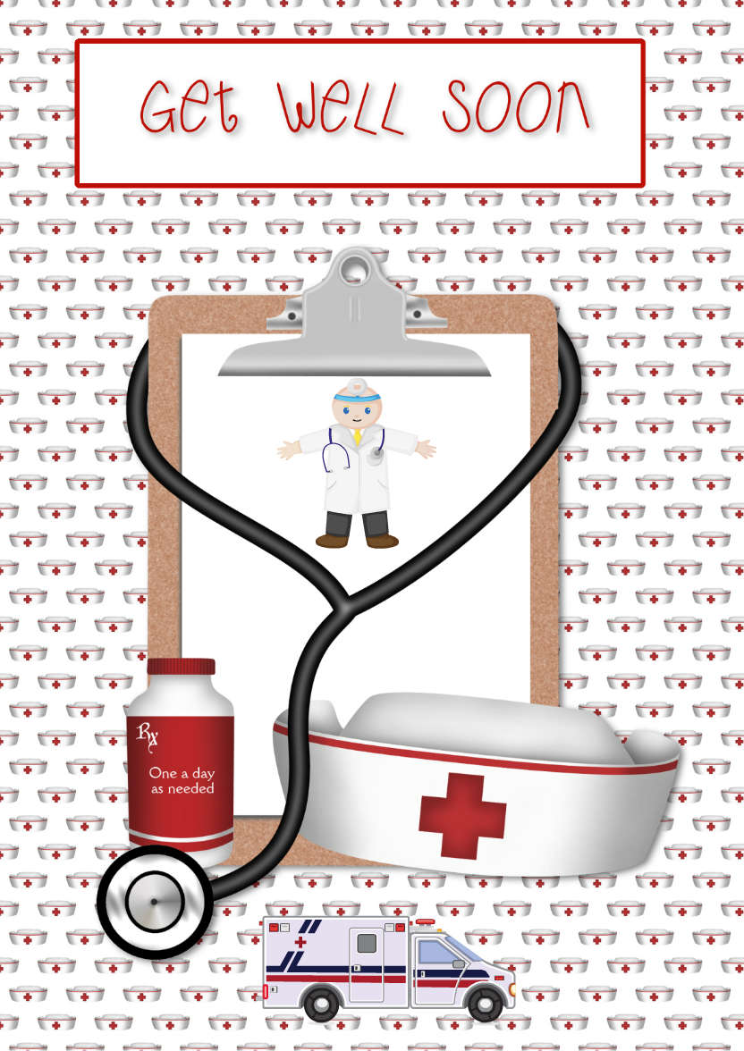 Get Well Soon - card made with Crafty Bob's Card Creator