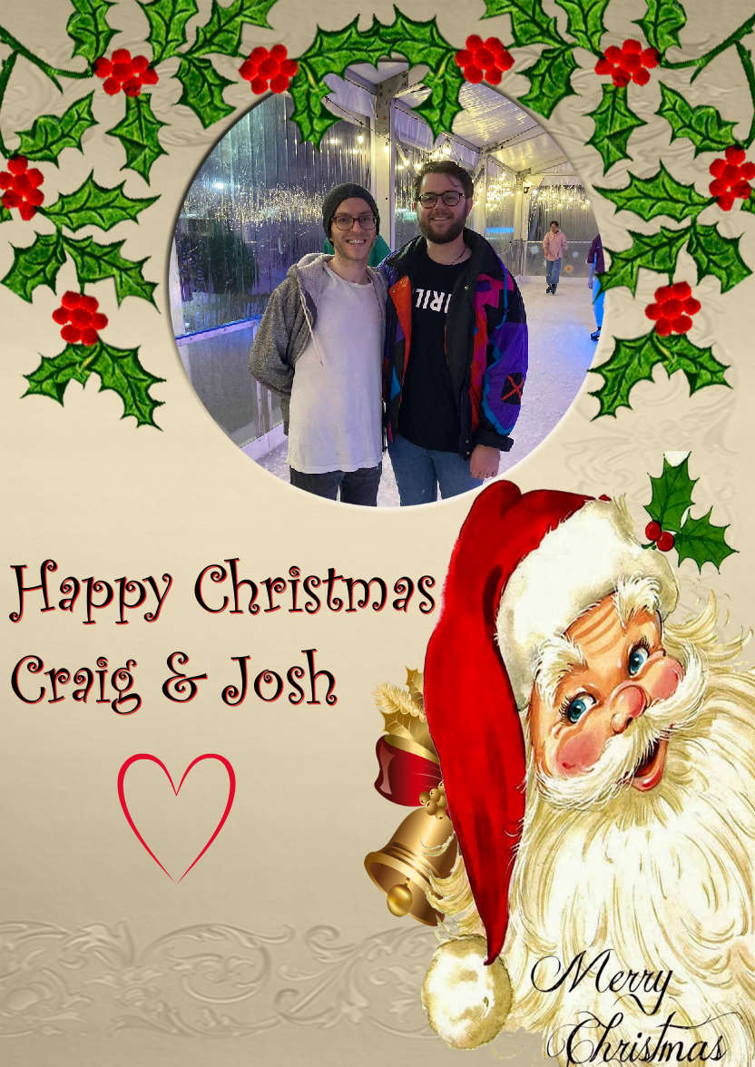 Christmas Photo Card with Santa - card made with Crafty Bob's Card Creator