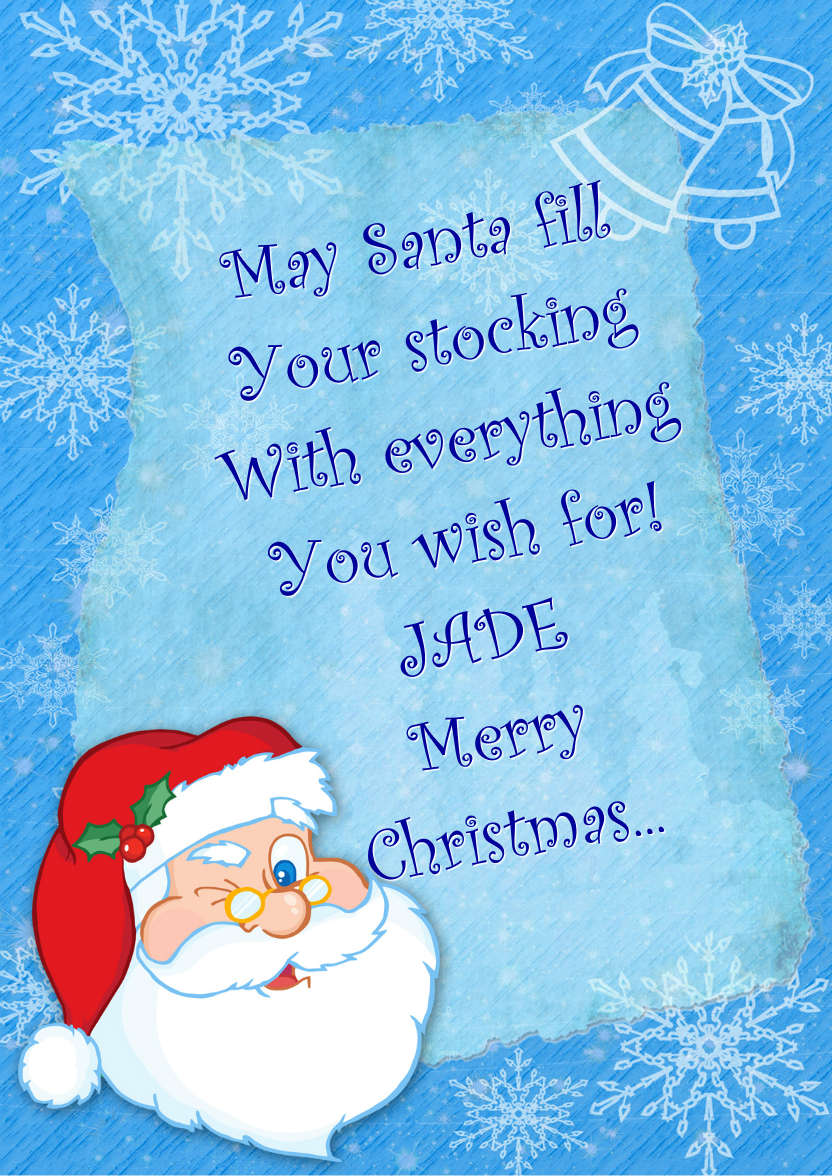 Winking Santa - card made with Crafty Bob's Card Creator