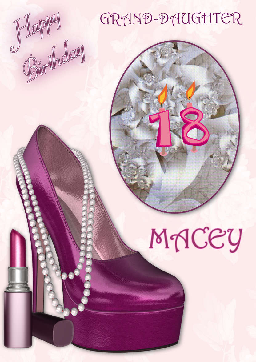 Magenta Shoe - Birthday Card - card made with Crafty Bob's Card Creator