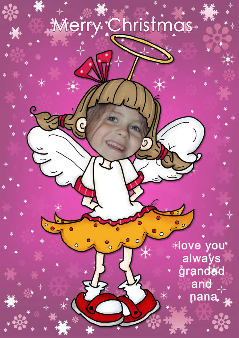 Christmas Angel - card made with Crafty Bob's Card Creator