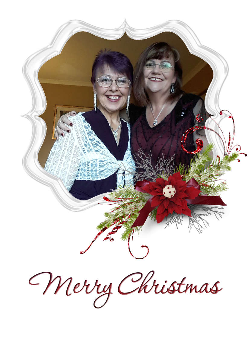 Frosted Poinsettia Frame - card made with Crafty Bob's Card Creator
