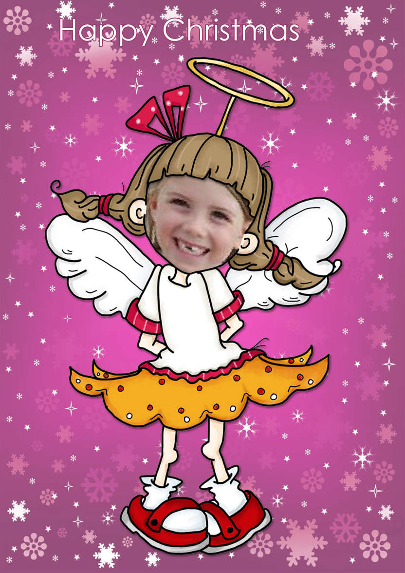 Christmas Angel - card made with Crafty Bob's Card Creator