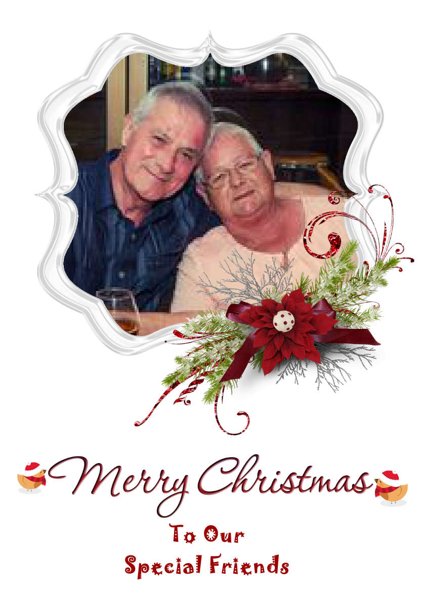 Frosted Poinsettia Frame - card made with Crafty Bob's Card Creator