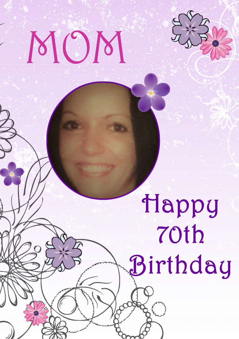Purple Flourish Background - card made with Crafty Bob's Card Creator