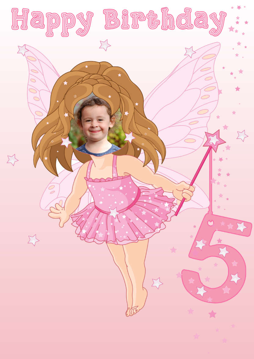 Fairy Princess Aged 5 - card made with Crafty Bob's Card Creator