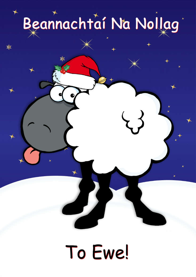 Christmas Sheep - card made with Crafty Bob's Card Creator