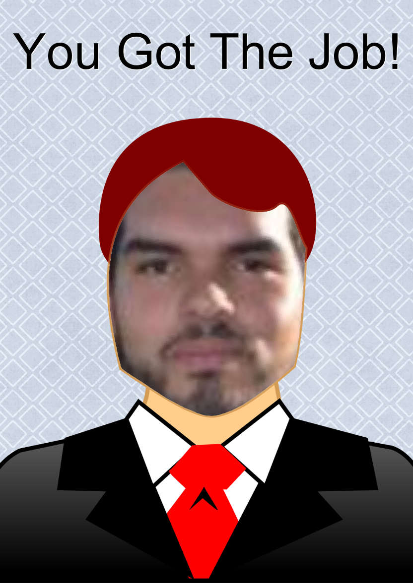 Business Man Aperture Card - card made with Crafty Bob's Card Creator