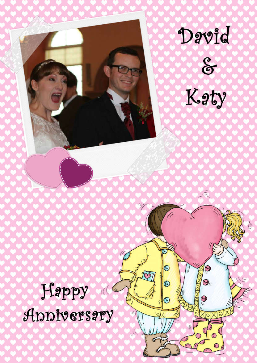 Kissing Couple Aperture Card Front - card made with Crafty Bob's Card Creator