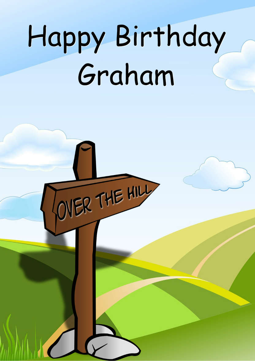 Over the Hill Birthday Card - card made with Crafty Bob's Card Creator