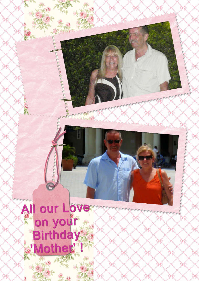 Stamp Style Frames Photo Card - card made with Crafty Bob's Card Creator