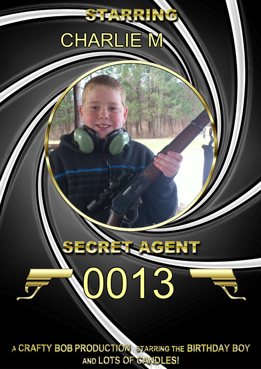Spoof Secret Agent Photo Card - card made with Crafty Bob's Card Creator