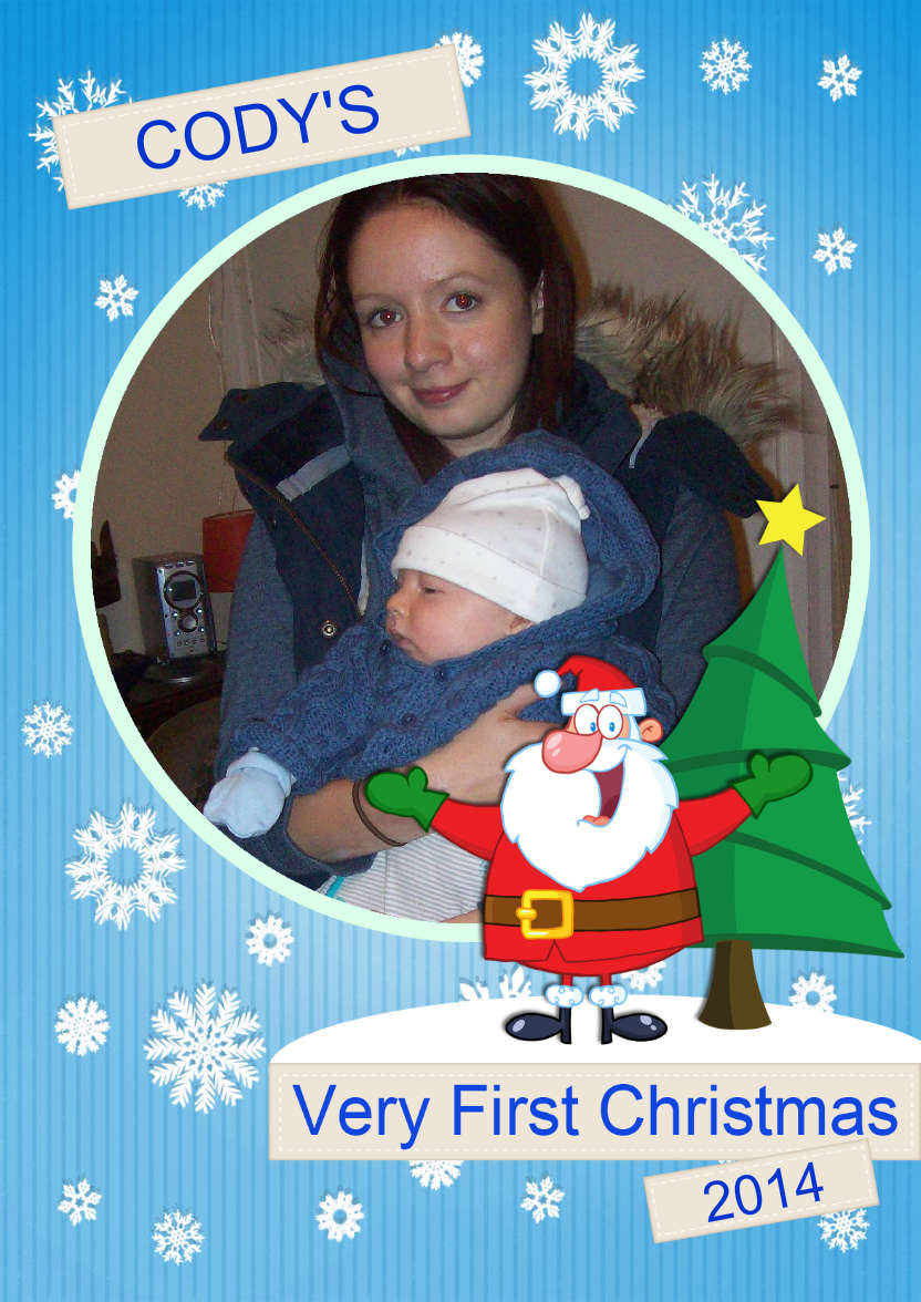 Very First Christmas Santa - card made with Crafty Bob's Card Creator