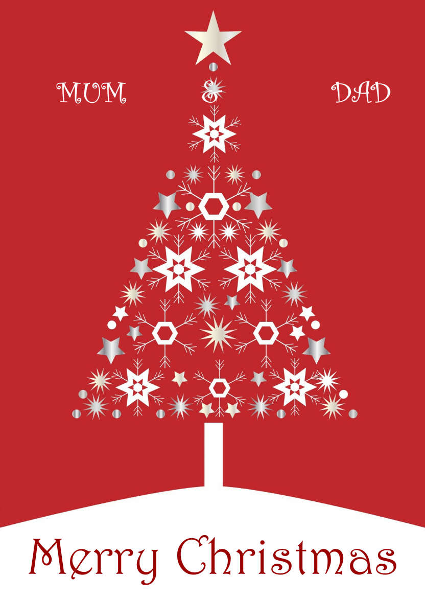Red Christmas Tree - card made with Crafty Bob's Card Creator