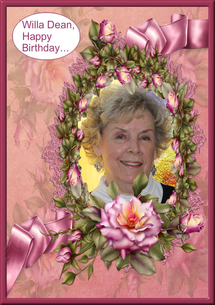 Pink Rose Cup Card - card made with Crafty Bob's Card Creator