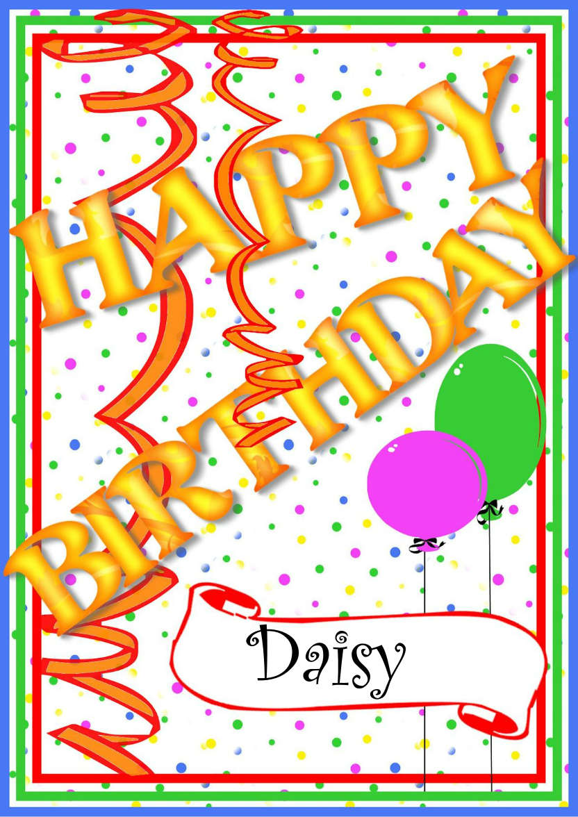 Happy Birthday Streamers - card made with Crafty Bob's Card Creator