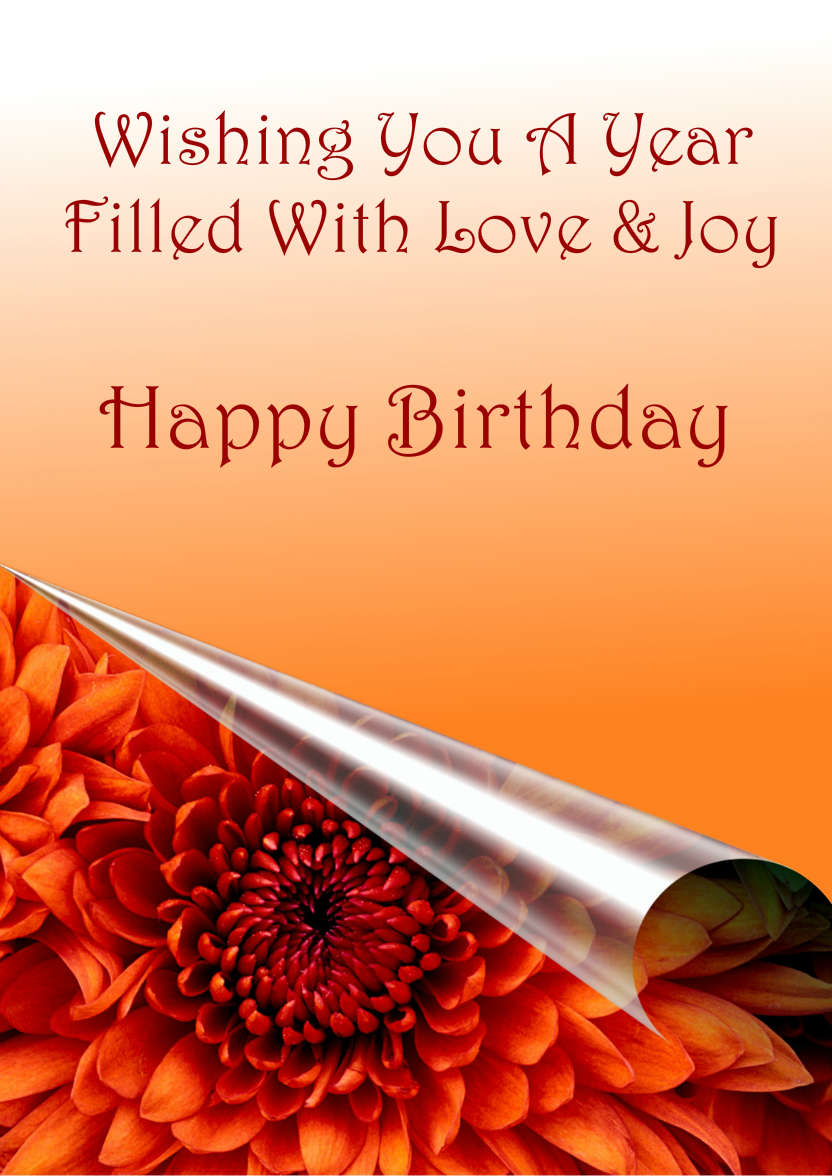 Floral Rolled Page Card - card made with Crafty Bob's Card Creator