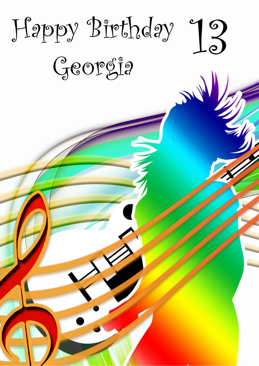 Feel the Music - card made with Crafty Bob's Card Creator