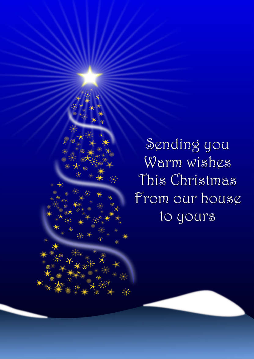 Christmas Tree Glow - card made with Crafty Bob's Card Creator