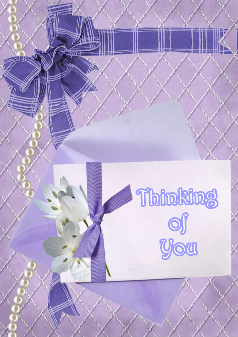 Lavendar Envelope Flower Card - card made with Crafty Bob's Card Creator