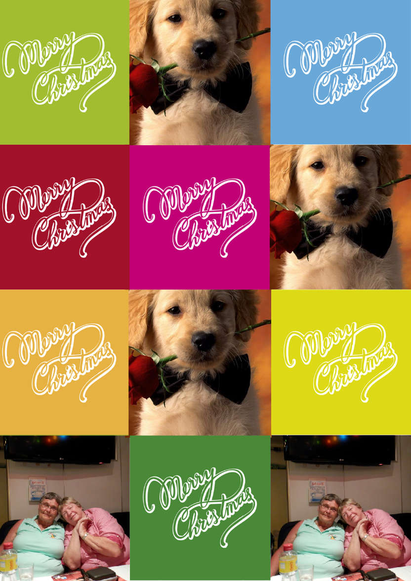 Coloured Blocks Christmas Card - card made with Crafty Bob's Card Creator
