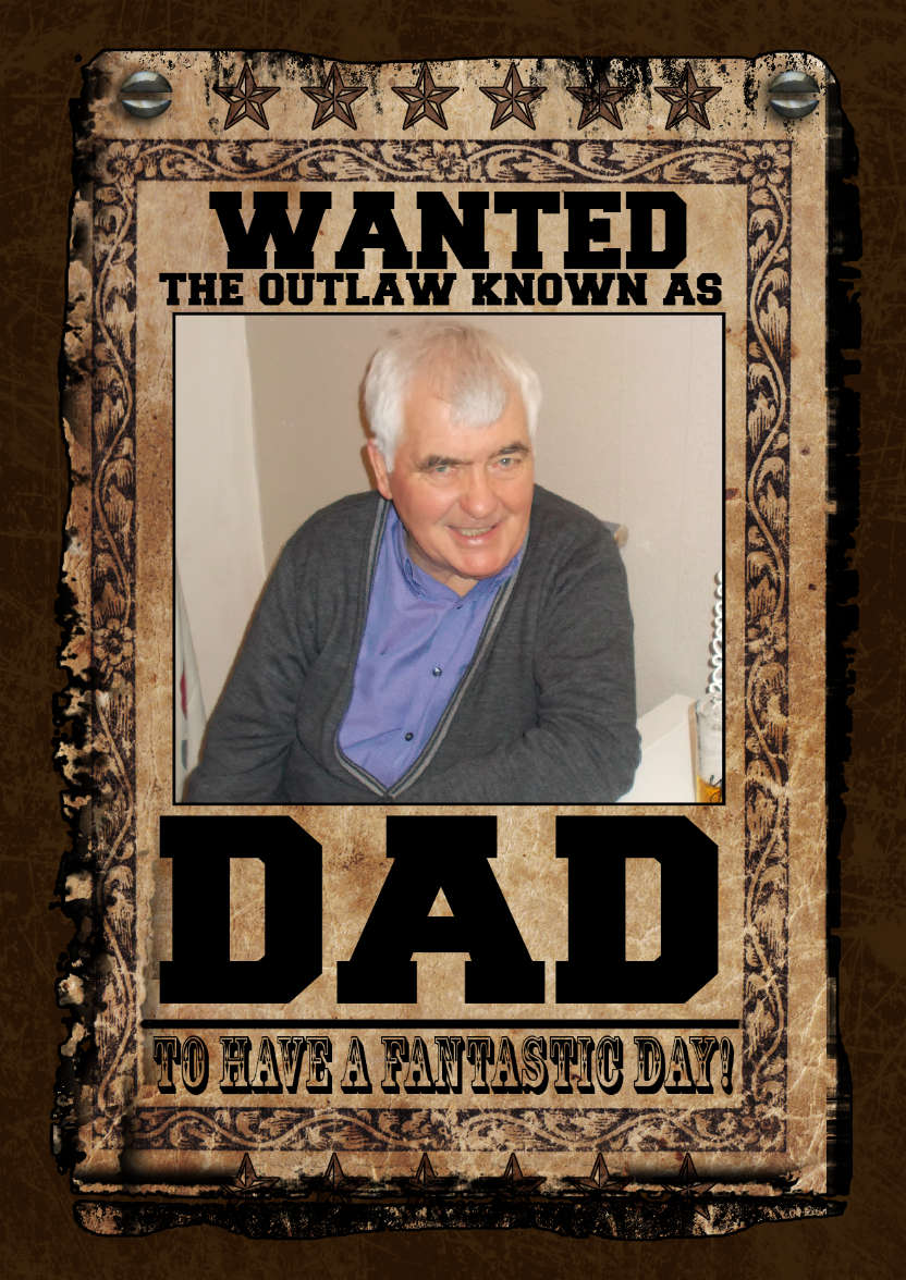 Dad Birthday. Father's Day, Photo Greeting Card - card made with Crafty Bob's Card Creator