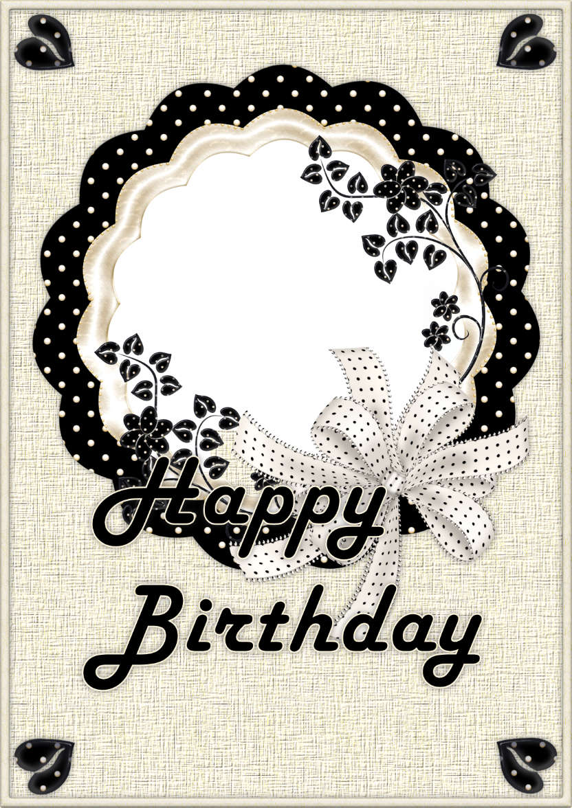 Creamy Black Birthday Dot's - card made with Crafty Bob's Card Creator