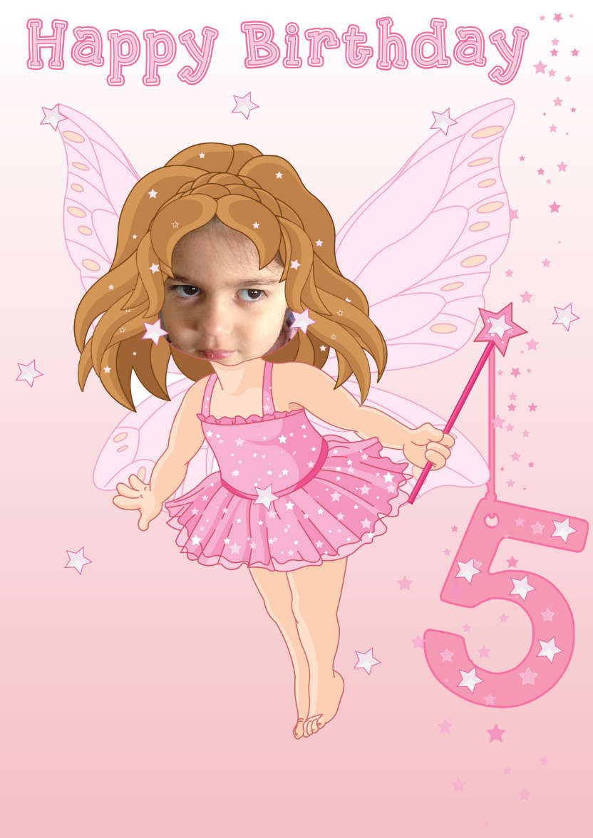 Fairy Princess Aged 5 - card made with Crafty Bob's Card Creator