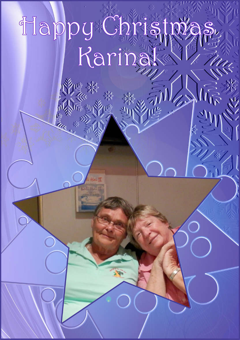 Christmas Star Photo Card - card made with Crafty Bob's Card Creator