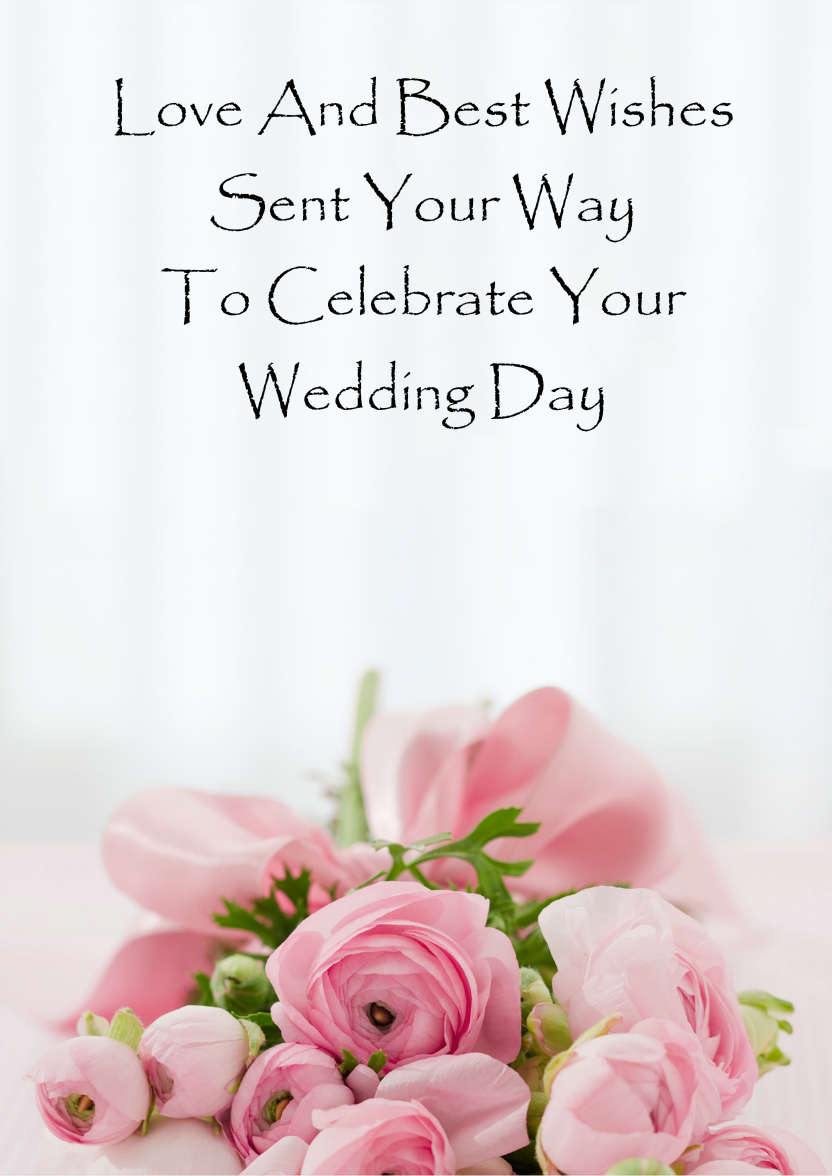 Pink Wedding Bouquet Card - card made with Crafty Bob's Card Creator